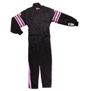 BLACK SUIT SINGLE LAYER KIDS X-LARGE PINK TRIM