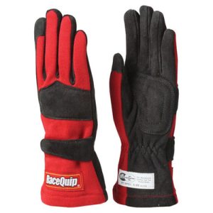 GLOVES DOUBLE LAYER MEDIUM RED SFI